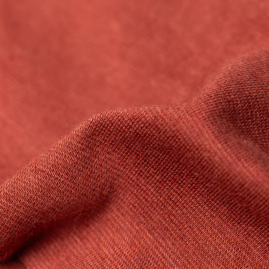 Bamboo organic cotton spandex rib 1x1 mahogany 10.5-11 oz