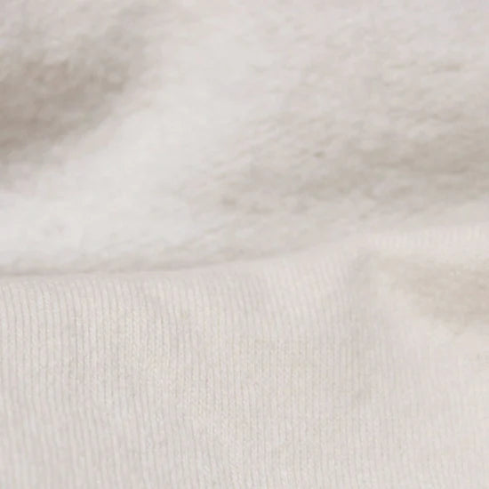 Organic cotton hemp fabric washed fleece natural 12-12.5 oz